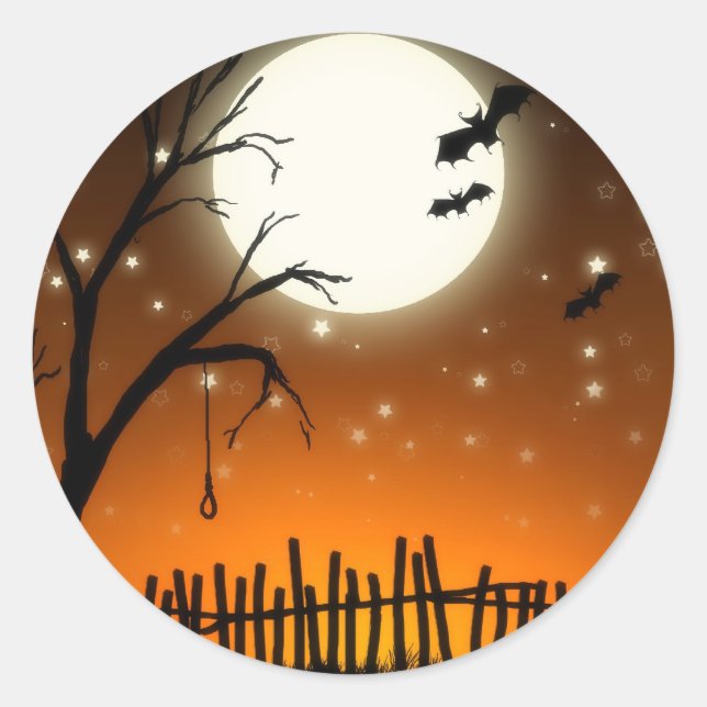 Sticker en silhouettes Éffrayantes Halloween (Devant)