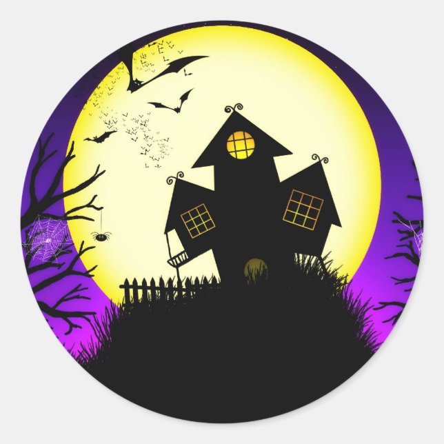 Sticker en silhouettes Éffrayantes Halloween (Devant)