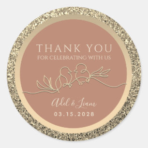 Sticker en terre cuite Mariage classique ronde