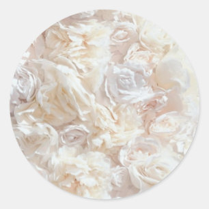 Sticker en tissu pétal Rose doux blanc