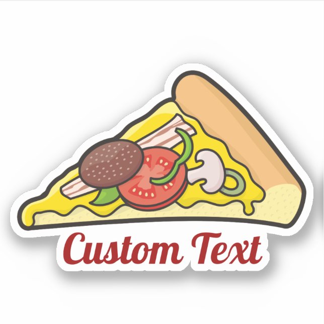 Sticker en tranche de pizza (Devant)
