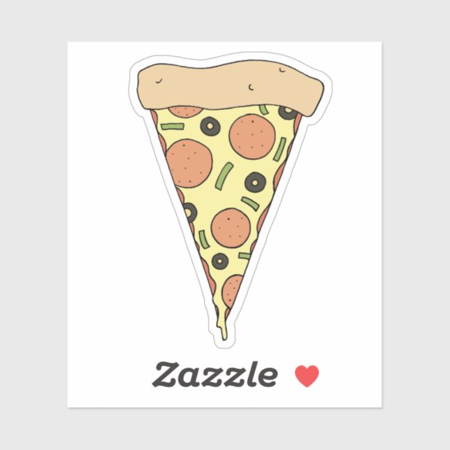 Sticker en tranches de pizza au fromage (Feuille)