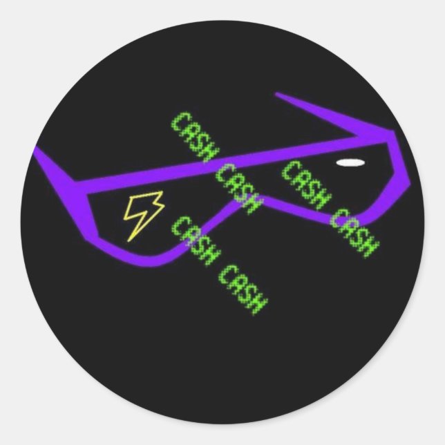 Sticker en verre rond de caisse (Devant)