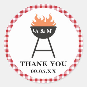 Sticker En vichy BBQ Rouge Favoriser