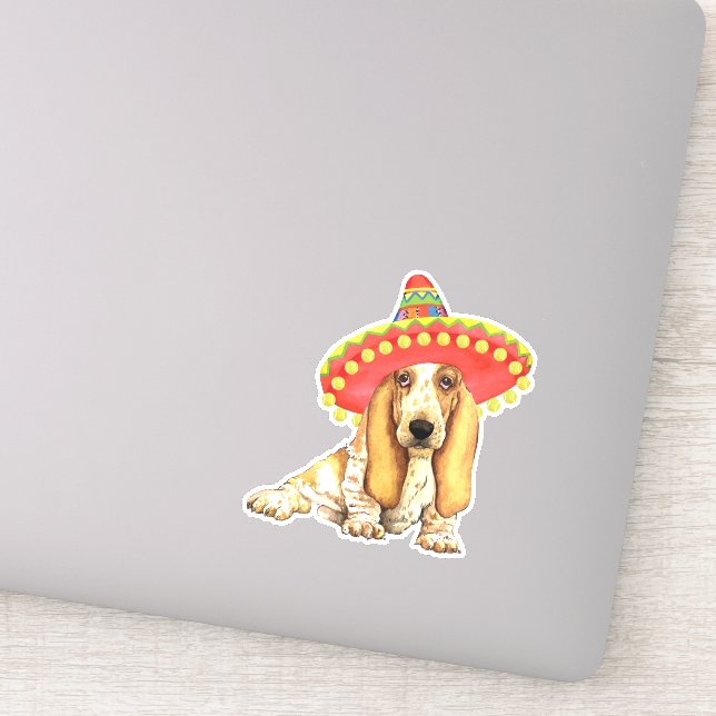 Sticker en vinyle à base de Fiesta Basset (Détail)