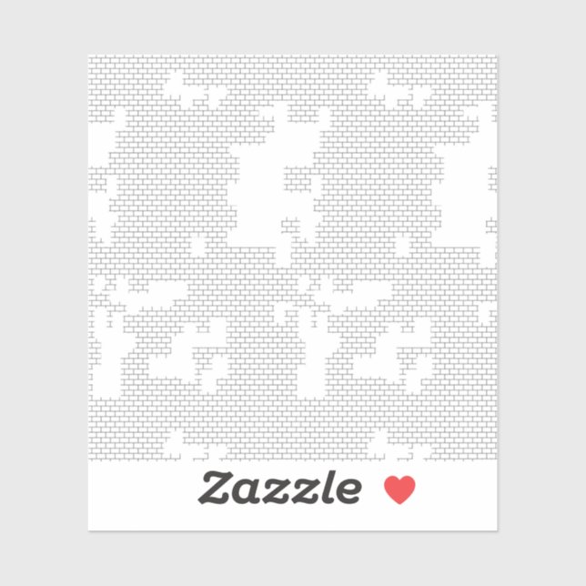 Sticker en vinyle à découpe horizontale, en porcel (Feuille)