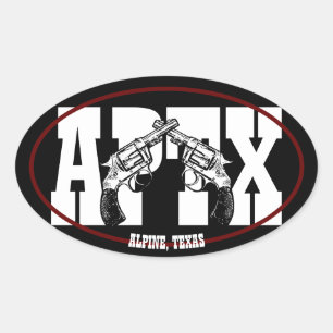 Sticker en vinyle alpin Texas Oval