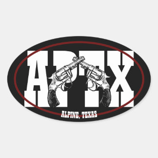 Sticker en vinyle alpin Texas Oval