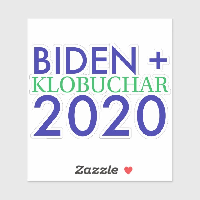 Sticker en vinyle Biden et Klobuchar 2020 (Feuille)