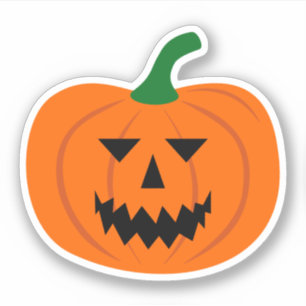 Sticker en vinyle Citrouille d'Halloween