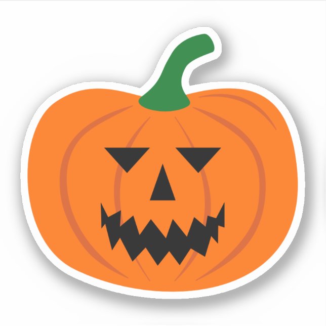 Sticker en vinyle Citrouille Halloween (Devant)