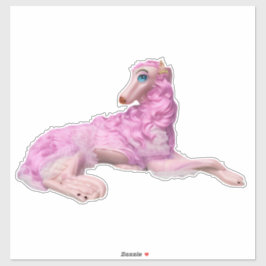 Sticker en vinyle coupé Borzoi Die