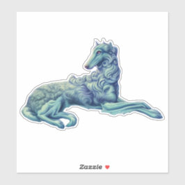 Sticker en vinyle coupé Borzoi Die Imaginaire