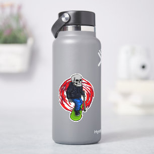 Sticker en vinyle coupé Kiss 4" Skateboard