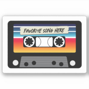 Sticker en vinyle coupé sur mesure de la cassette 