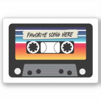 Sticker en vinyle coupé sur mesure de la cassette