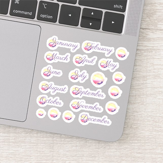 Sticker en vinyle coupé sur mesure du Mois de feu  (Détail)