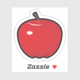 Sticker en vinyle coupé sur mesure d'une pomme