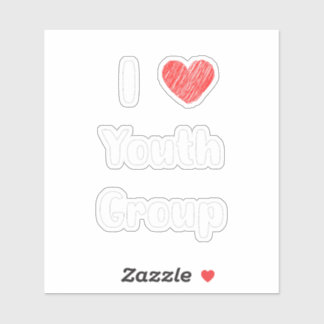 Sticker en vinyle coupé sur mesure I Heart Youth G
