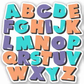 Sticker en vinyle coupé sur mesure - Lettres joyeu