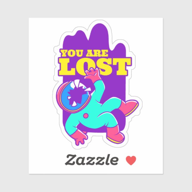 Sticker en vinyle coupé sur mesure LOST SPACE (Feuille)