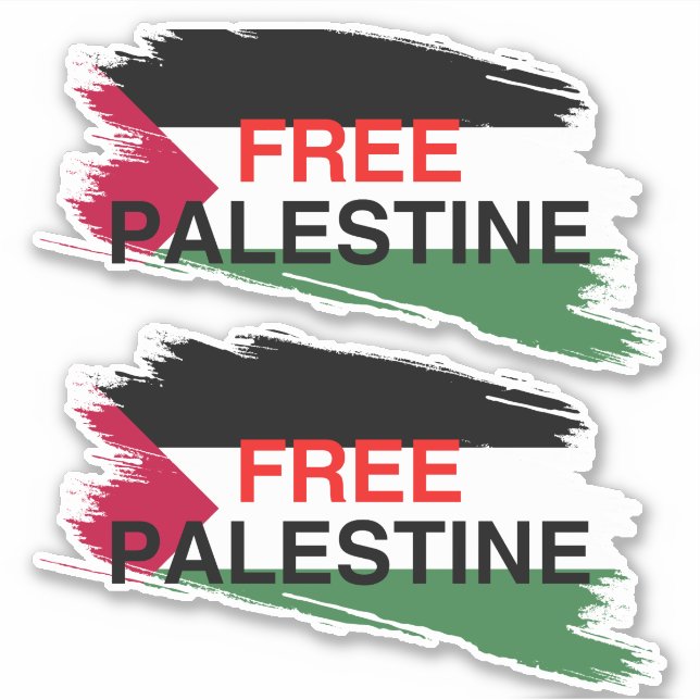 Sticker en vinyle coupé sur mesure PALESTINE GRATU (Devant)