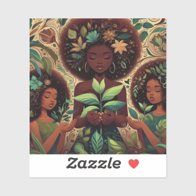 Sticker en vinyle coupé sur mesure Plante (Feuille)