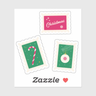 Sticker en vinyle coupé sur mesure Postage Timbres