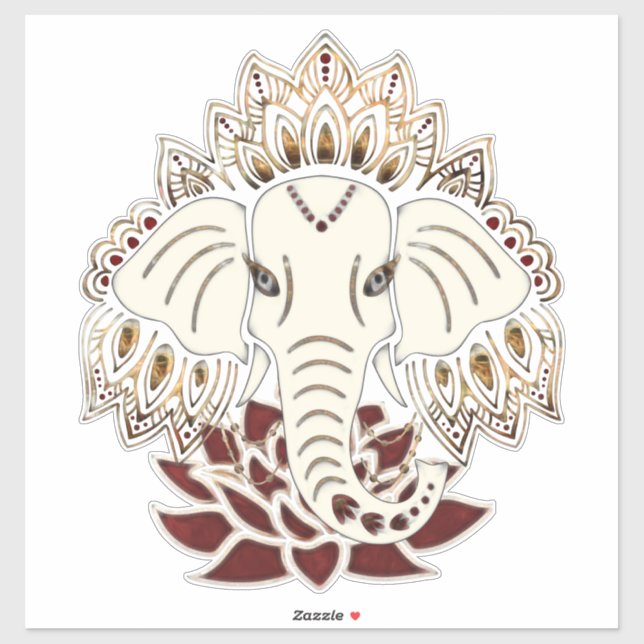 Sticker en vinyle coupé sur mesure pour éléphant b (Feuille)