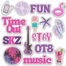 Sticker en vinyle coupé sur mesure SKZ Time Out (P