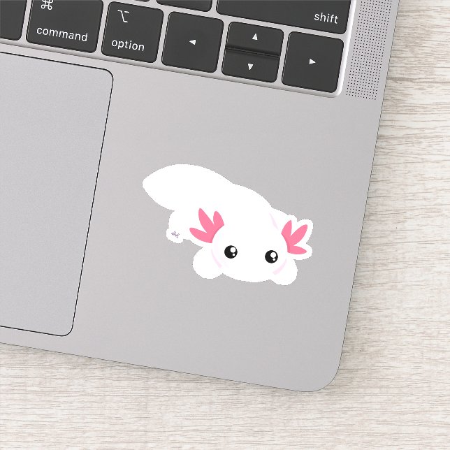 Sticker en vinyle cousu sur mesure Axolotl (Détail)