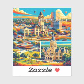 Sticker en vinyle de 3 pouces de Mount Pleasant Te