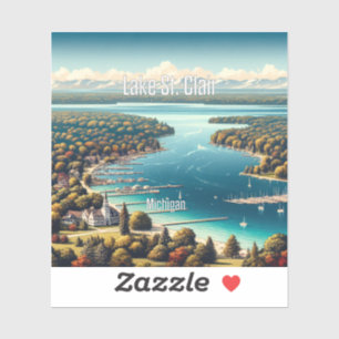 Sticker en vinyle de 3 pouces Lake St Clair Michig