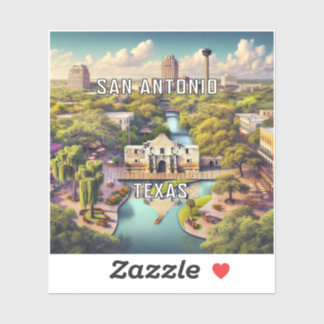 Sticker en vinyle de 3 pouces San Antonio Texas