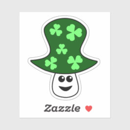 Sticker en vinyle de champignon St. Patrick