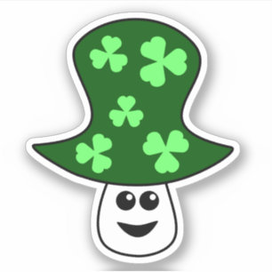 Sticker en vinyle de champignons St. Patrick