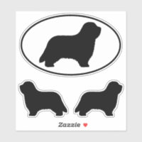 Sticker en vinyle de chien de collie hérissé