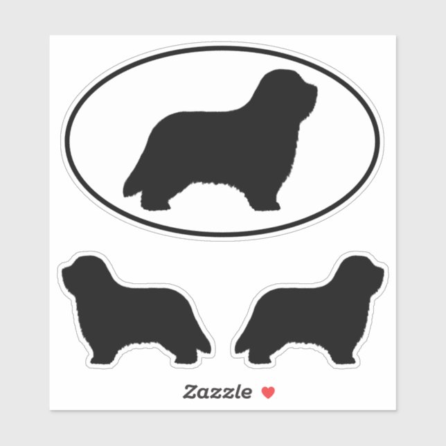 Sticker en vinyle de chien de collie hérissé (Feuille)
