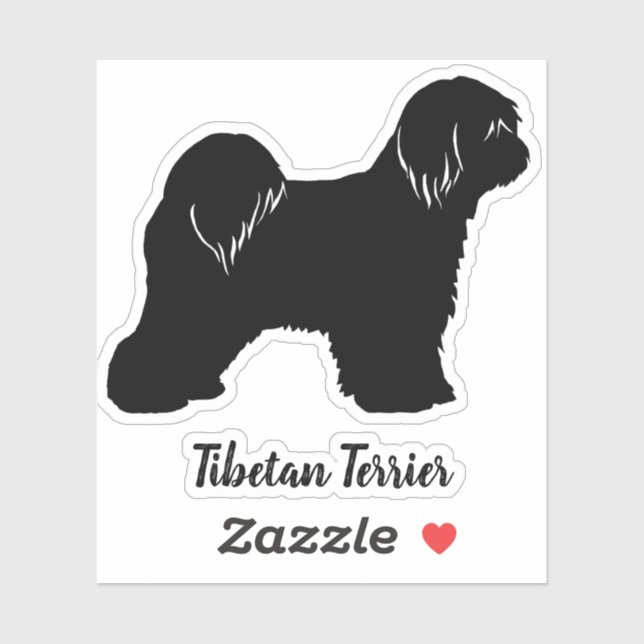 Sticker en vinyle de chien tibétain Terrier (Feuille)