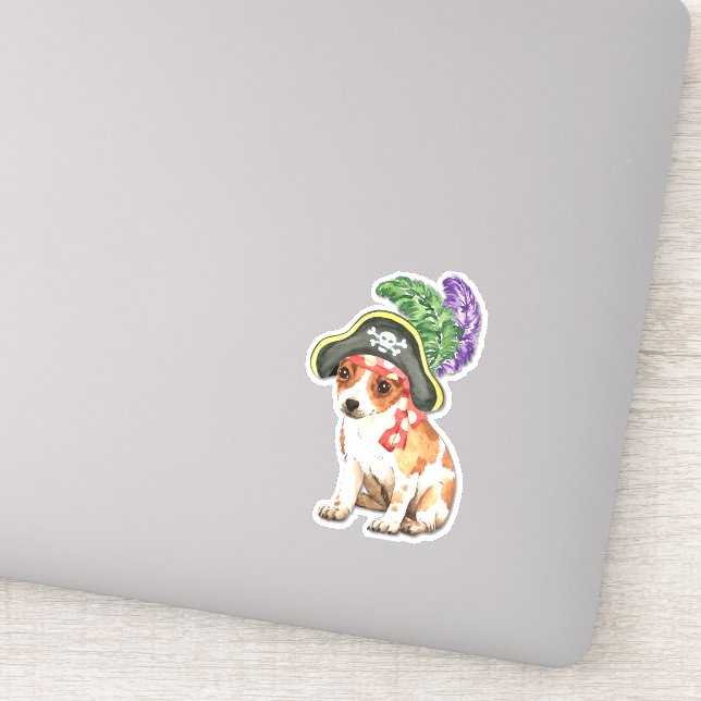 Sticker en vinyle de Chihuahua pirate (Détail)