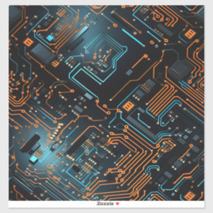 Sticker en vinyle de circuit électronique