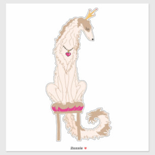 Sticker en vinyle de Fwn et Tan Royal Borzoi Die C