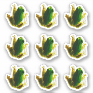 Sticker en vinyle de givre amusant vert croupie