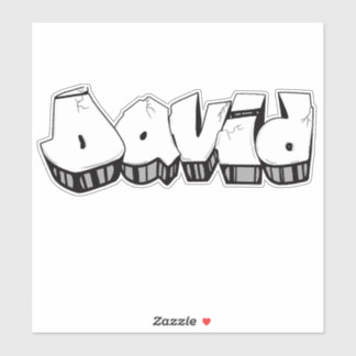 Sticker en vinyle de graffiti "David" personnalisé