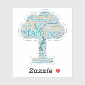 Sticker en vinyle de l'arbre généalogique personna