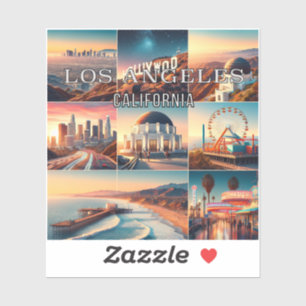 Sticker en vinyle de Los Angeles California 3 pouc