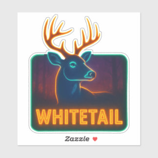 Sticker en vinyle de Neon Whitetail