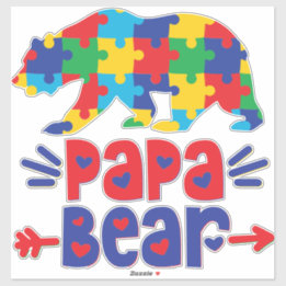 Sticker en vinyle de Papa Bear
