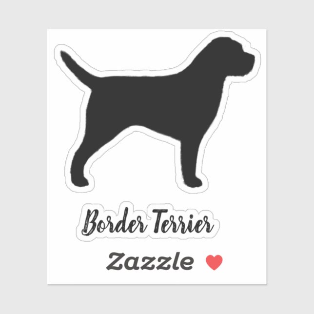 Sticker en vinyle de race de chien de Terrier Silh (Feuille)