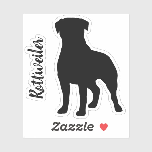 Sticker en vinyle de race de chien Rottweiler (Feuille)